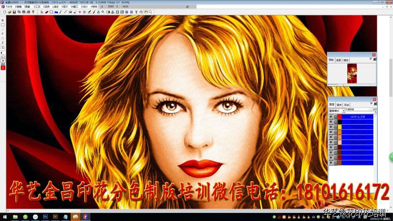 金昌EX9000印花分色描稿